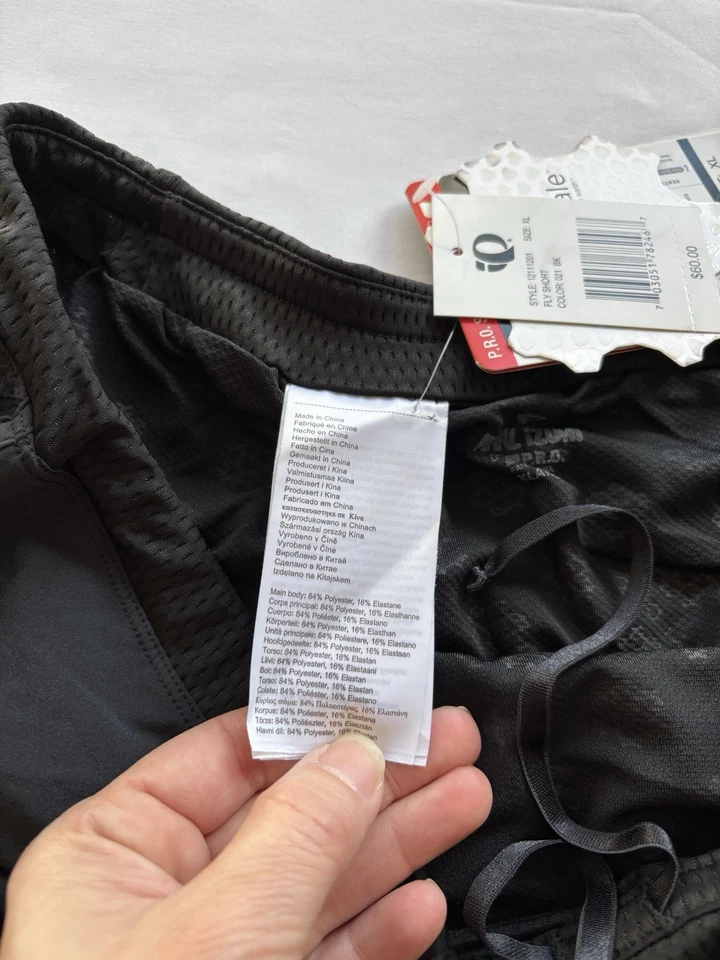 Pearl Izumi XL Men's Black P.R.O. Series Activewear Fly Short Retail $60 NWT - Image 3 of 4