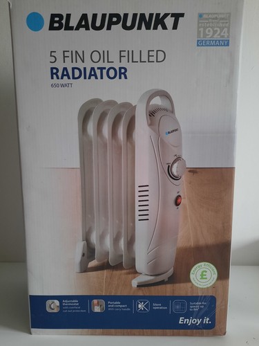 Blauplunkt Oil Filled Portable Radiator Heater 5 Fin