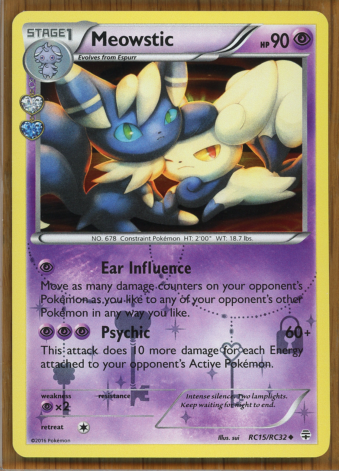 Meowstic RC15/RC32 ~ Holo ~ Generations - Radiant Collection ~ Near Mint!!