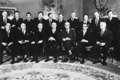 The New Irish Cabinet President Eamon De Valera Left; Seated - Jam - 1973 4x6 Pho