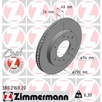 Zimmermann 2X Bremsscheibe Vorne Ø290 Mm InnenbelüFtet FüR Mitsubishi Pajero Iv