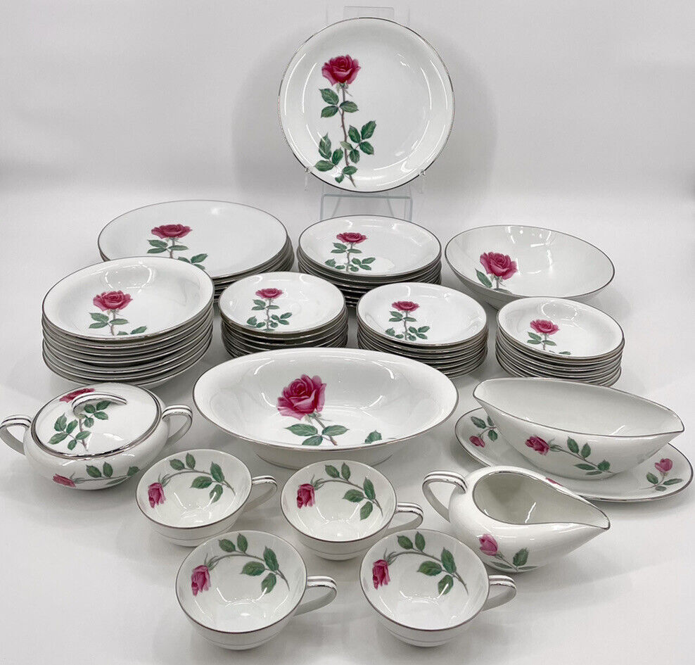 Vintage 1958 Noritake Dinnerware Set RC Japan #275 Red Rose Vintage 1958 Noritake Dinnerware Set RC Japan #275 Red Rose