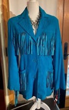 Vintage Marc Mattis Turquoise Blue Suede Jacket