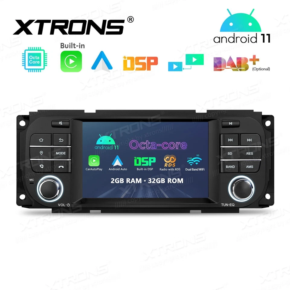 AUTORADIO ANDROID 11 STEREO AUTO 5" JEEP GRAND CHEROKEE DODGE CHRYSLER CRUISER - Immagine 4 di 4