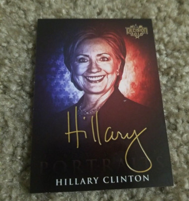 HILLARY CLINTON 2016 DECISION POLITICAL TRADING CARD #FLP-3 (PORTRAITS INSERT)