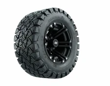 Set of 4 GTW 12" Specter Matte Black Wheels on 22x10-12 Timberwolf A/T Tires