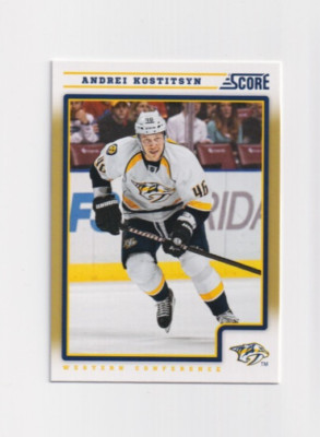 2012-13 Score GOLD RUSH parallel # 278 Andrei Kostitsyn NASHVILLE PREDATORS