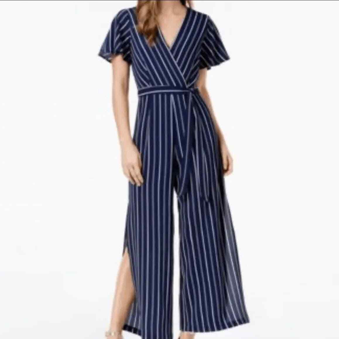 Monteau Los Angeles Navy Jumpsuit Size Medium Gem