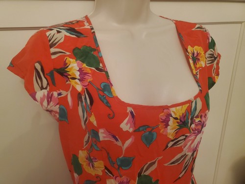 Nuevo Sin Etiquetas Yumi Kim Rojo Floral Cuello Cuadrado Mini Vestido, Para Mujer Mediano - Imagen 3 de 8