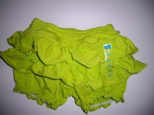 INFANT GIRLS THE CHILDREN'S PLACE SET OF 2 GREEN BLOOMERS RUFFLE DIAPER COVERS