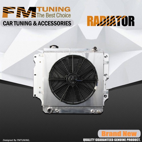 3Row Aluminum Radiator + Fan Shroud For 9706 Jeep TJ Wrangler Sahara 4