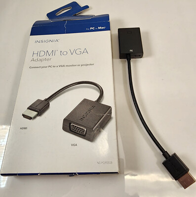 Insignia HDMI to VGA Adapter Black Model NS-PG95503 Laptop