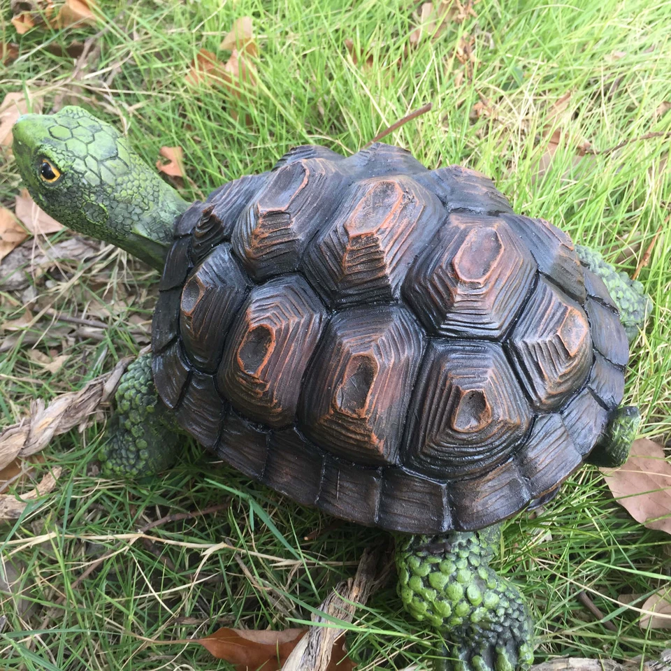 Resin Outdoor Yard Decoration Sculptural Tortoise Garden Turtle Statues - Image 4 of 4