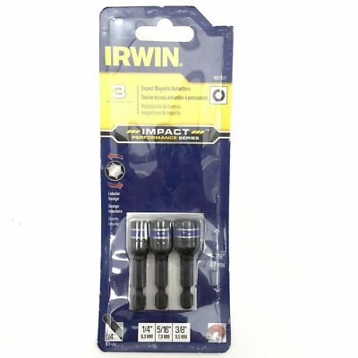 3 Piece IMPACT PERFORMANCE NUTSETTER - IRWIN 1837531 -1/4'' 5/16'' 3/8''