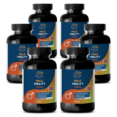 Male Enhancment Pill - MALE VERILITY with Maca, Asian Ginseng, Cutuaba (6 B)