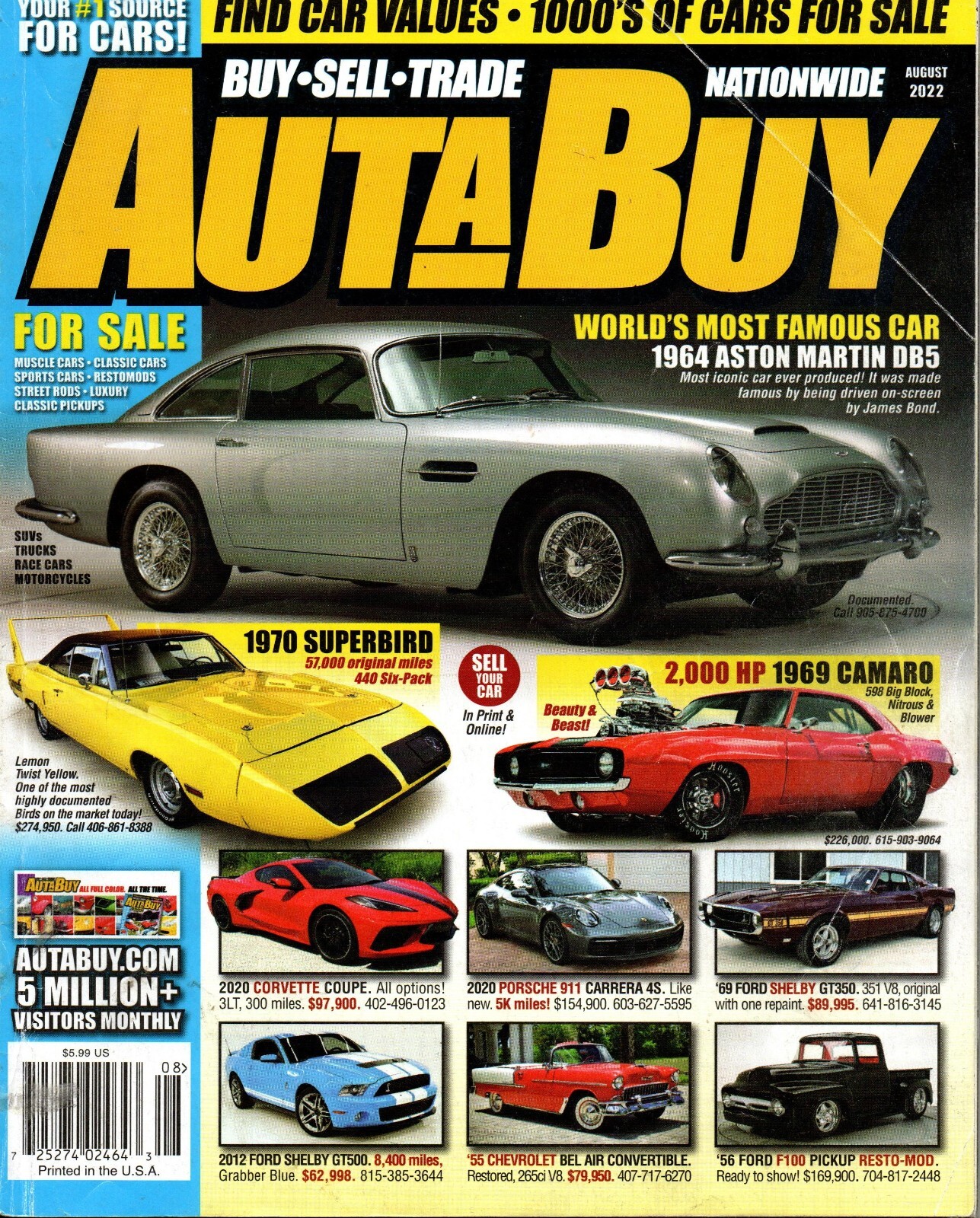 Autabuy Magazine August 2022 World's Most Famous Car 1964 Aston Martin