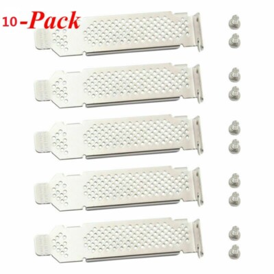 10-Piece Low Profile Bracket Set For IBM M1015, LSI 9260-8i, HP P420/P410 RAID Cards - 4-Port, Perfect For Server Builds 13 thumbnail image