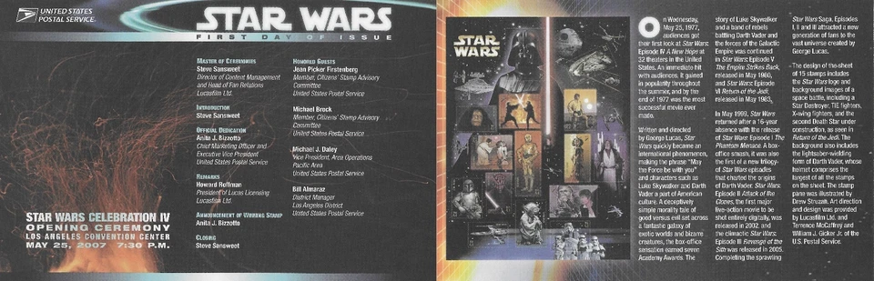 STAR WARS CELEBRATION IV  - First Day of Issue Envelope with Card - Image 2 of 4