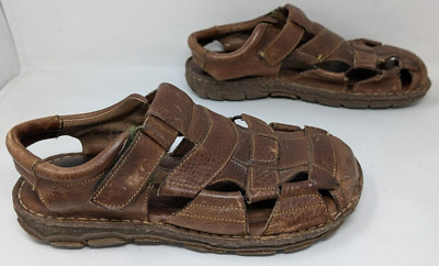 Born Cabot III Men's Size 9 Leather Fisherman Closed-Toe Sandals Y2K Vintage