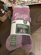 Image of Jeep Ladies Cotton Rich Terrain Boot Socks Cushioned Sole BNWT x 3