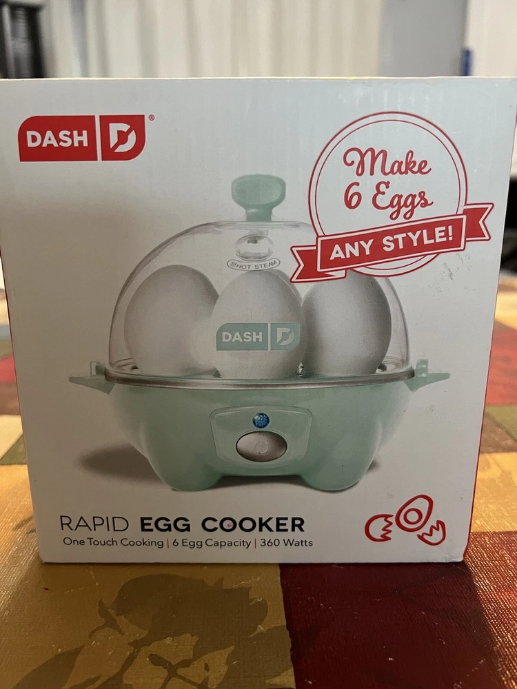 Dash Rapid 6-Egg Cooker in Light Blue for Fast Poached Boiled and Deviled Eggs