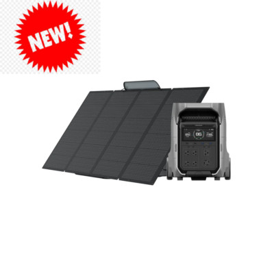 Ecoflow DELTA Pro 3 Battery Solar Power Station +  400 W Solar Panel Generator,