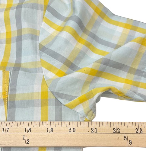 Volcom Shirt Mens Sz S Yellow Plaid Crash Course Short Sleeve Button Up Nwot $45 - Picture 7 of 7