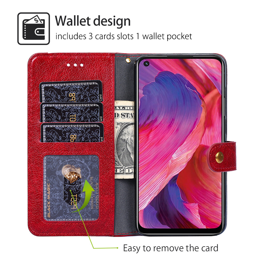Zip Wallet Case Leather Flip Cover For Realme Q3S Narzo 50A GT Master