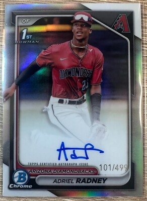 ADRIEL RADNEY 2024 1ST BOWMAN CHROME REFRACTOR AUTO #101/499 #CPA-AR