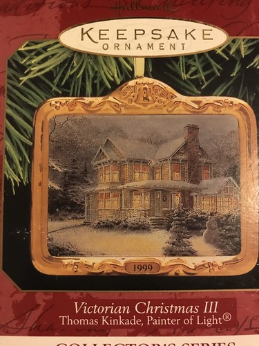 Hallmark Keepsake Thomas Kinkade Victorian Christmas III Ornament 1999 - Picture 5 of 10