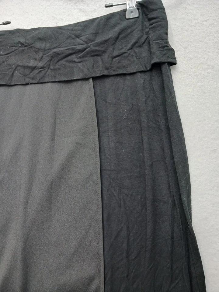 Michael Kors Womens Maxi Skirt M Black Gray Color Block Stretch Casual - Image 3 of 4