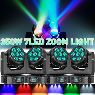 UKing 4X Mini 4IN1 LED Moving Head 7X50W Wash Beam Bühnenlicht DMX RGBW DJ Show