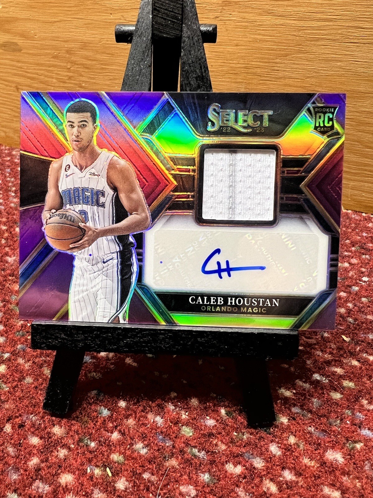 2022-23 Panini Select Jersey Purple Prizm /99 Caleb Houstan Rookie Auto RC