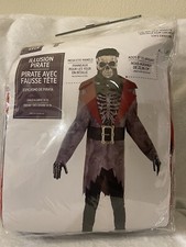 Halloween Costume Illusion Pirate Skeleton. Adds 9 To Height Child XL 14-16 NEW