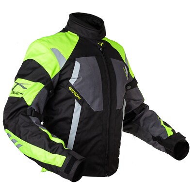 Motorradjacke Stoff Cordura Mesh perforiertes Netz CE-Schutz Fluo zugelassen