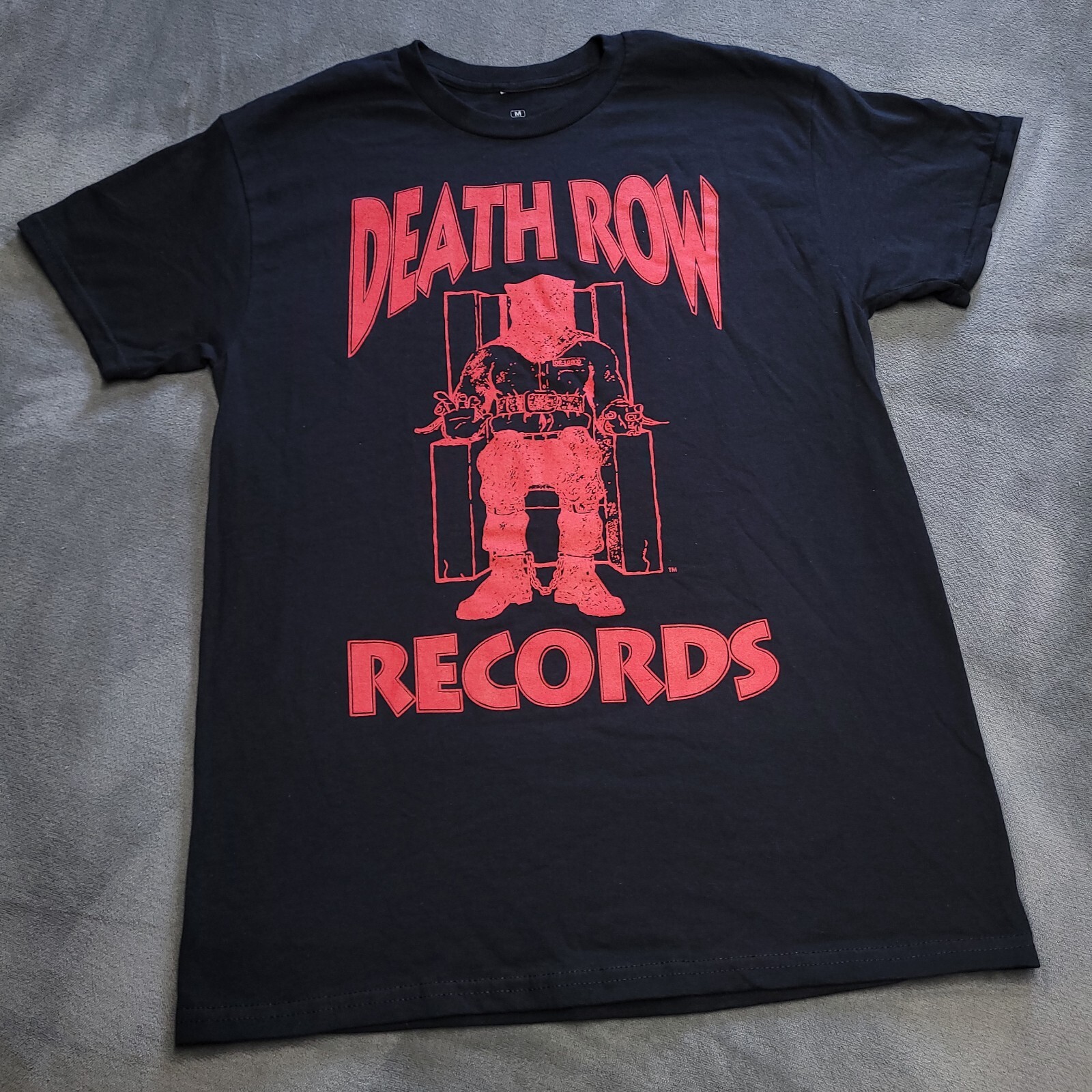 FILA Death Row Records Medoum Camicia Nera Gangster Rap West Coast Hip Hop