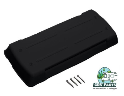 RV Black Refrigerator Roof Vent Lid Cover  For Dometic