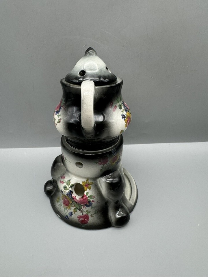 Floral Ceramic Teapot Wax Melt/Oil Burner Tea Light Holder eBay