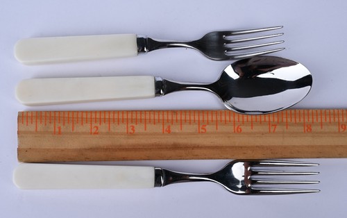 Calvin Klein White Handle Flatware (Set of 5) - Picture 6 of 6