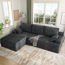 IDEALSOUL 104-Inch Cloud Sectional Couch with L-Shaped Chaise, Modern Modular