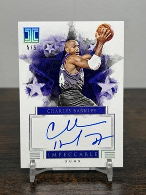2019-20 Impeccable Charles Barkley On-Card Auto 5/5 Suns