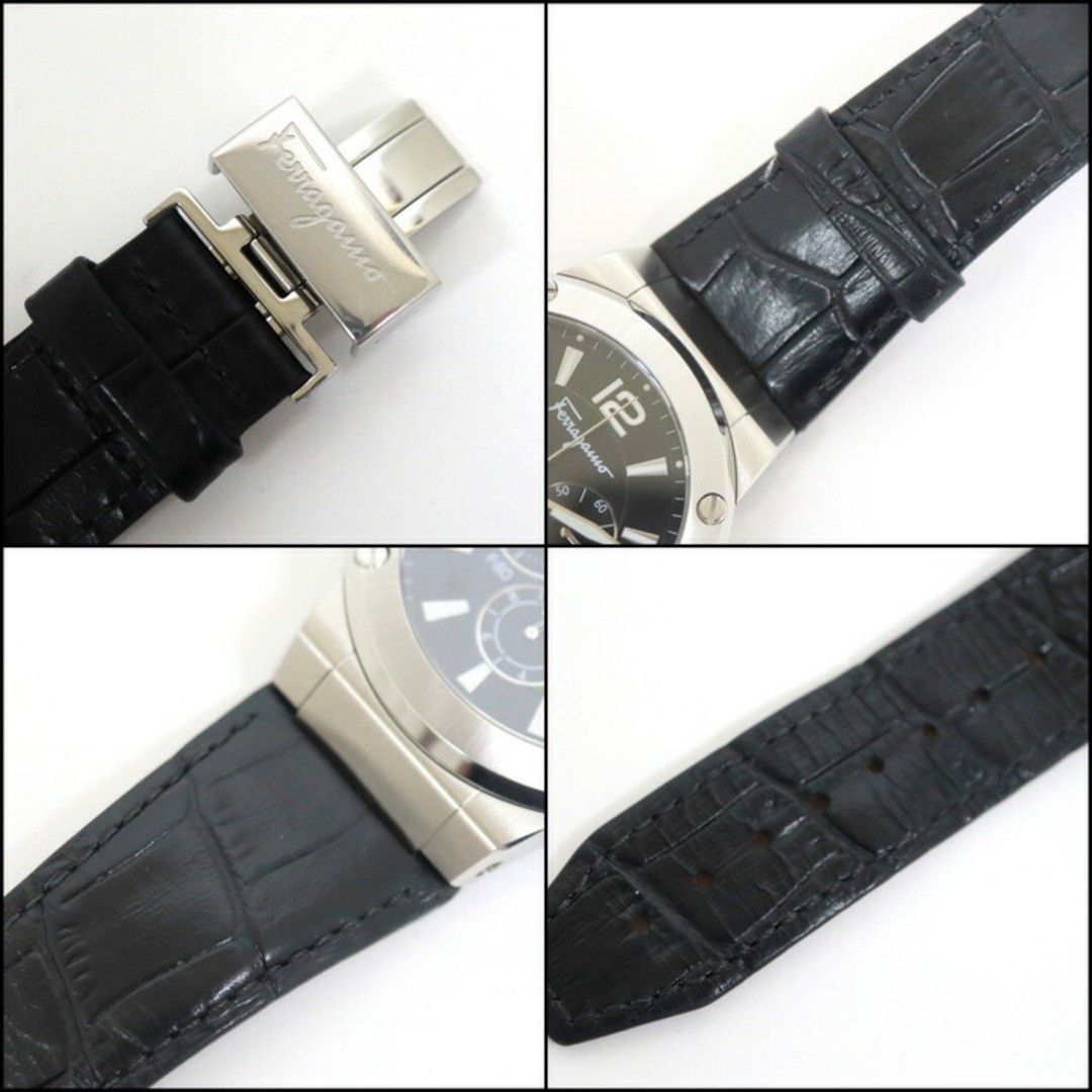 Ferragamo F80 Watch Quartz Stainless Steel Leather Band Used From Japan From Jap image 5