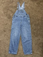 VTG Montana Blues Womens Denim Overalls M 16x29 Carpenter Bib 100% Cotton Blue