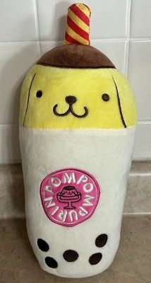 Hello Kitty and Friends Boba Tea Pompompurin Plush Toy 10 inch