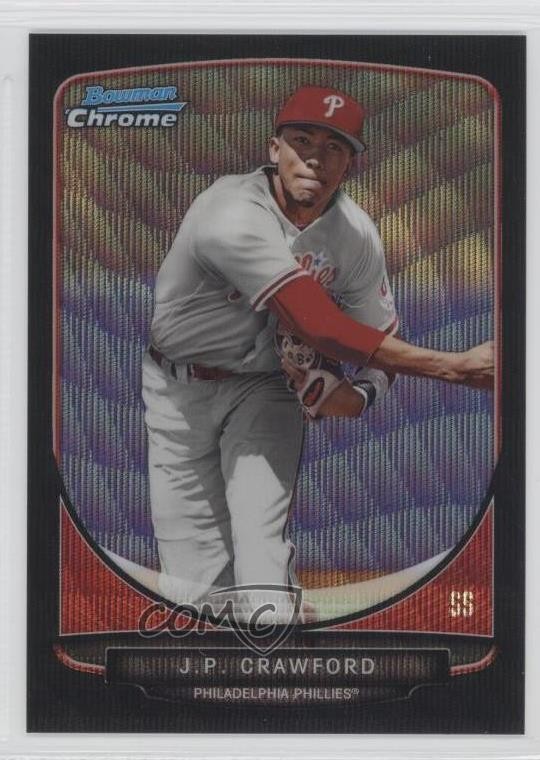 2013 Bowman Draft Picks Chrome Black Wave Refractor JP Crawford #BDPP32 8k4