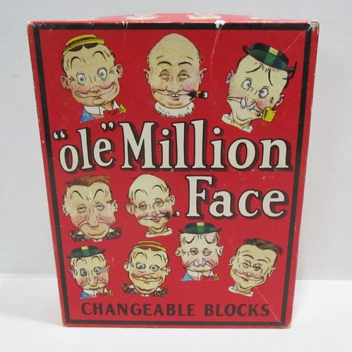 "OLE" MILLION FACES CHANGEABLE BLOCKS SET by OPTICAL TOYS 1998 COMPLETE NICE!