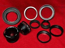 misc lot - photography items - lenses, lens hood, adapter ring...