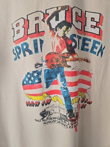 Bruce Springsteen E Street Band T-Shirt Men 2XL Tan Concert Tee East Rutherford - Picture 11 of 19