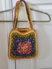 CROCHET GRANNY SQUARE TOTE "FREE SHIPPING REDUCED"