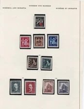 Bohemia Third Reich Protectorate collection page set 1944 MLH/NH TR